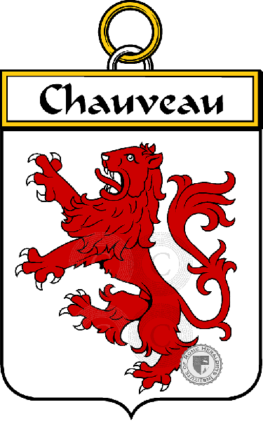 Coat of arms of family Chauveau   ref: 34291