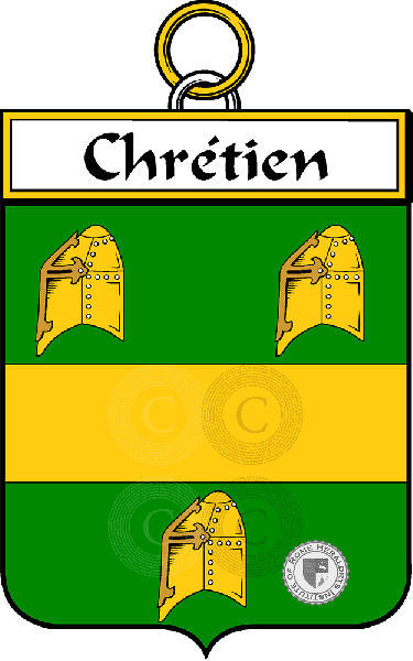Brasão da família Chrétien   ref: 34307