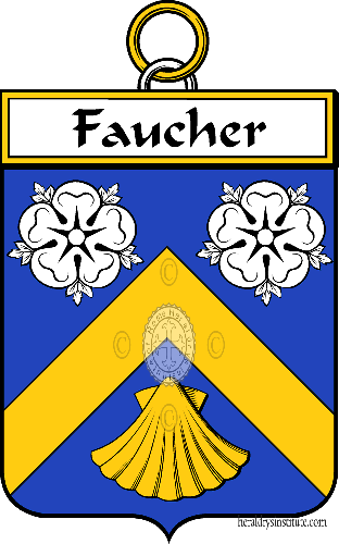 Coat of arms of family Faucher   ref: 34388