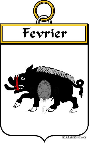 Coat of arms of family Fevrier   ref: 34398