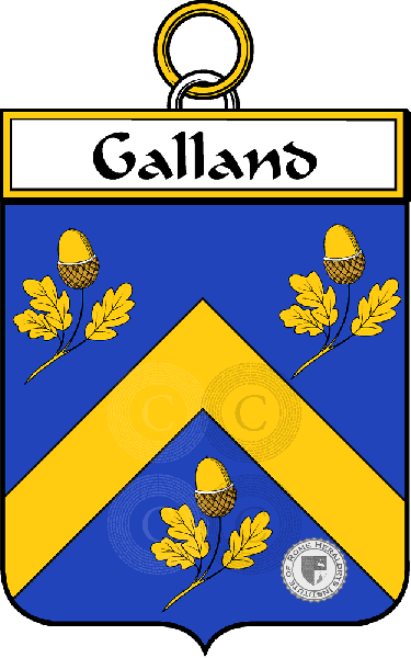 Coat of arms of family Galland