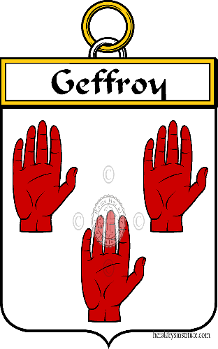 Coat of arms of family Geffroy   ref: 34440