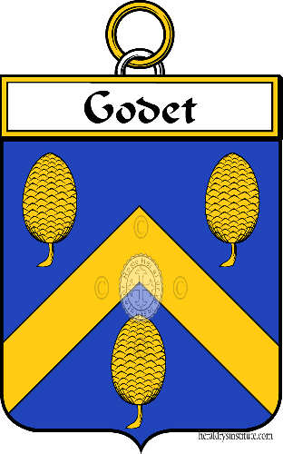 Brasão da família Godet   ref: 34464
