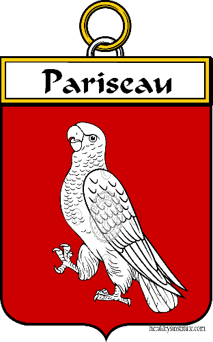Coat of arms of family Pariseau or Parisot   ref: 34800