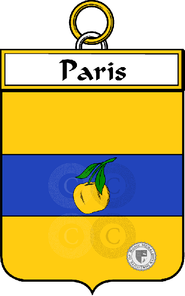 Coat of arms of family Paris   ref: 34803