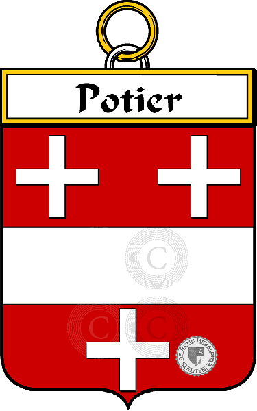 Coat of arms of family Potier