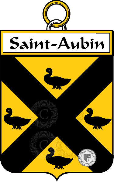 Escudo de la familia Saint-Aubin   ref: 34954