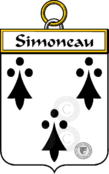 Coat of arms of family Simoneau