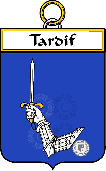 Coat of arms of family Tardif