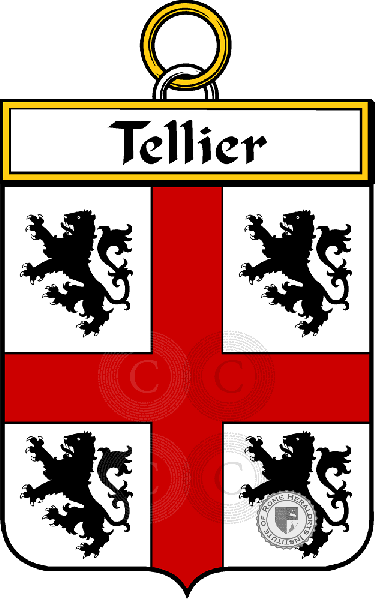 Coat of arms of family Tellier