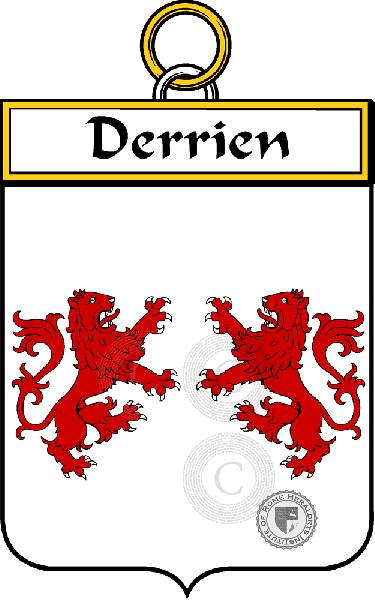 Coat of arms of family Derrien   ref: 35100