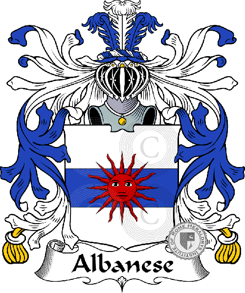 Coat of arms of family Albanese
