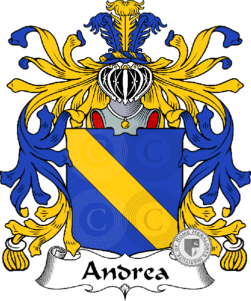Coat of arms of family Andrea   ref: 35180