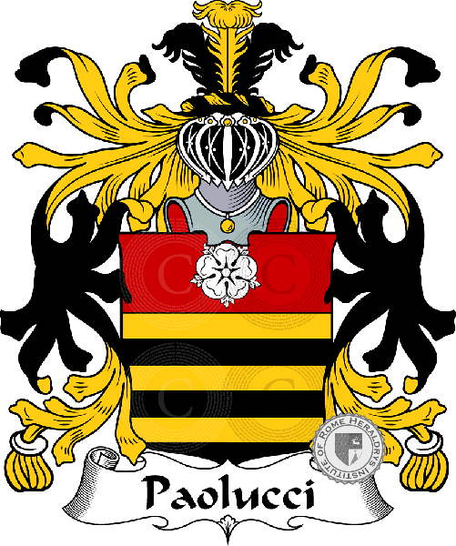 Coat of arms of family Paolucci   ref: 35683
