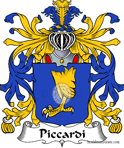 Coat of arms of family Piccardi   ref: 35734
