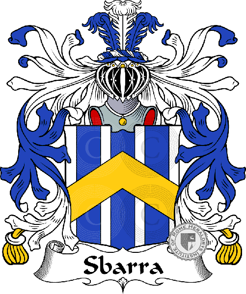 Coat of arms of family Sbarra
