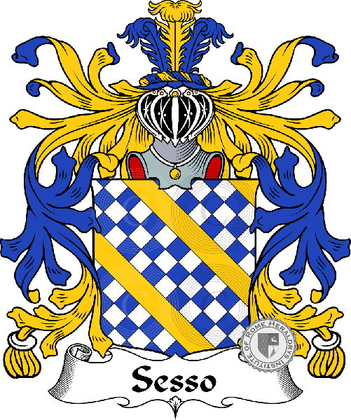 Coat of arms of family Sesso   ref: 35889