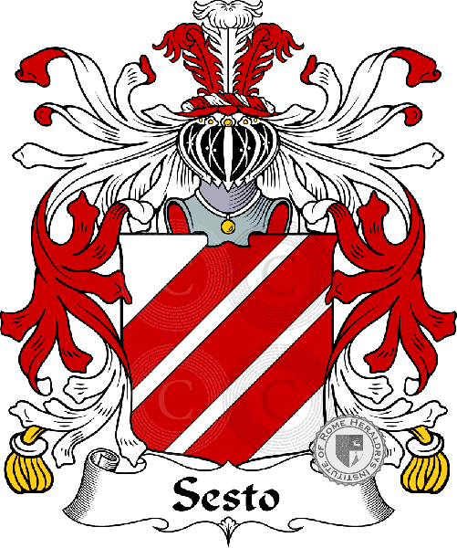 Coat of arms of family Sesto   ref: 35890