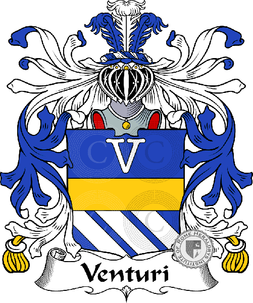 Coat of arms of family Venturi   ref: 36016