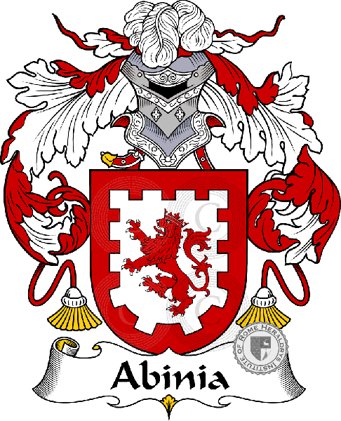 Escudo de la familia Abinia   ref: 36110