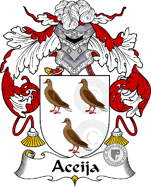 Coat of arms of family Aceija