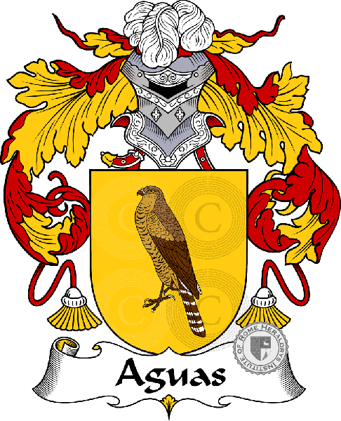 Coat of arms of family Aguas   ref: 36155
