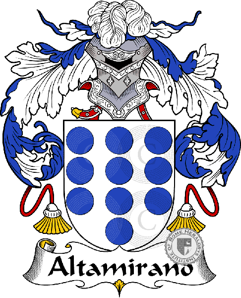 Coat of arms of family Altamirano   ref: 36228
