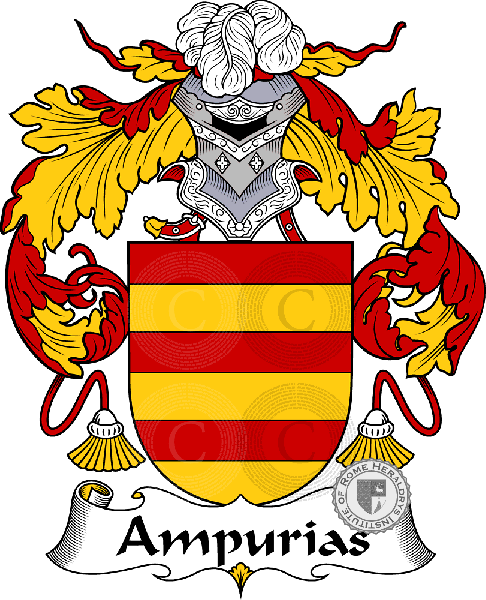 Escudo de la familia Ampurias   ref: 36247