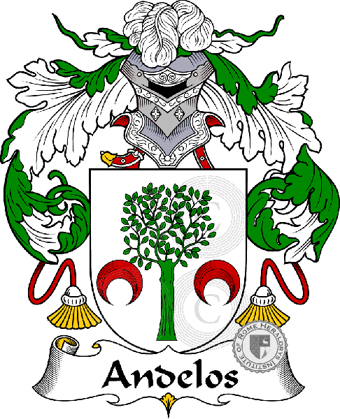 Escudo de la familia Andelos   ref: 36255