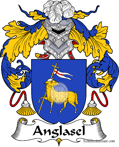 Coat of arms of family Anglasel   ref: 36264