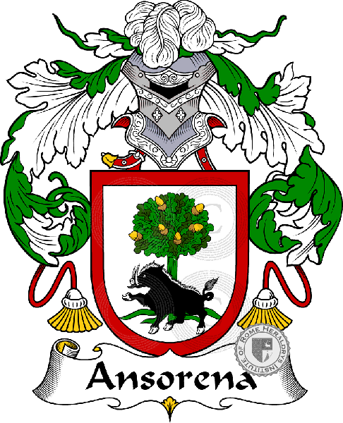 Wappen der Familie Ansorena   ref: 36272