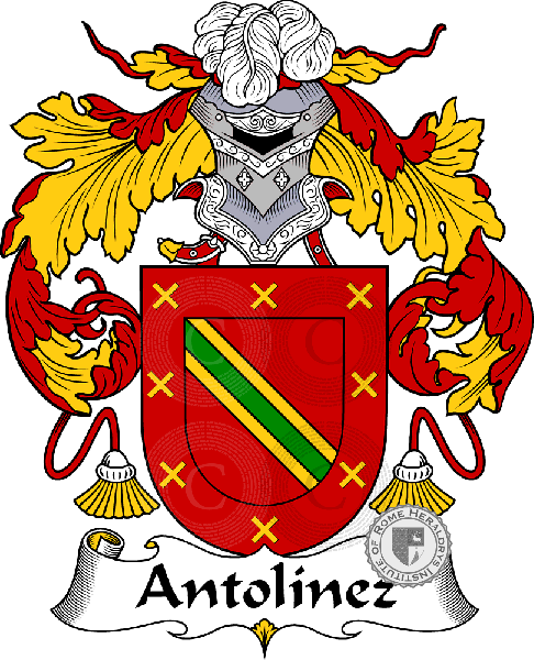 Coat of arms of family Antolínez   ref: 36277