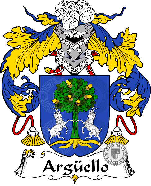 Coat of arms of family Argüello   ref: 36312