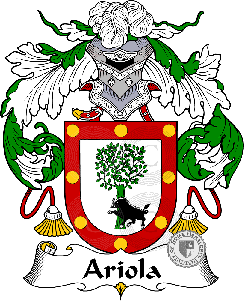 Coat of arms of family Ariola   ref: 36314