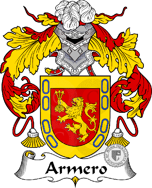 Coat of arms of family Armero   ref: 36328
