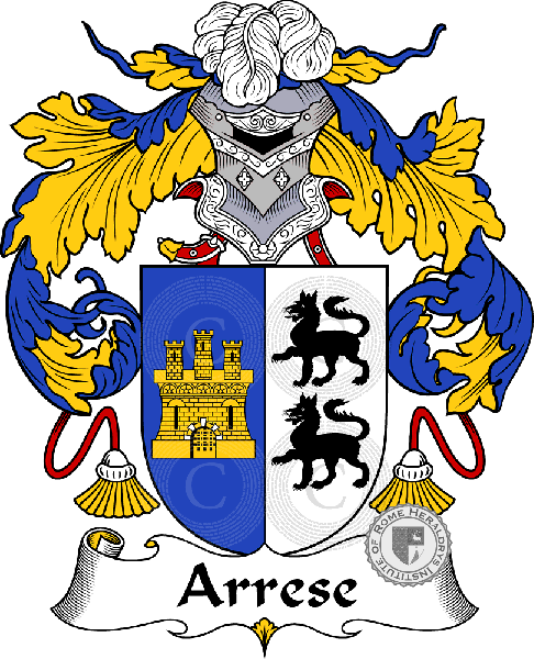 Coat of arms of family Arrese   ref: 36337