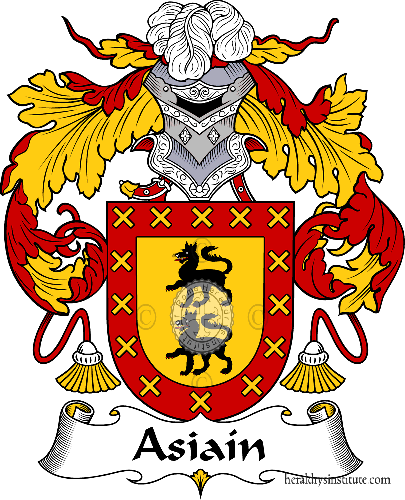 Brasão da família Asiaín   ref: 36359