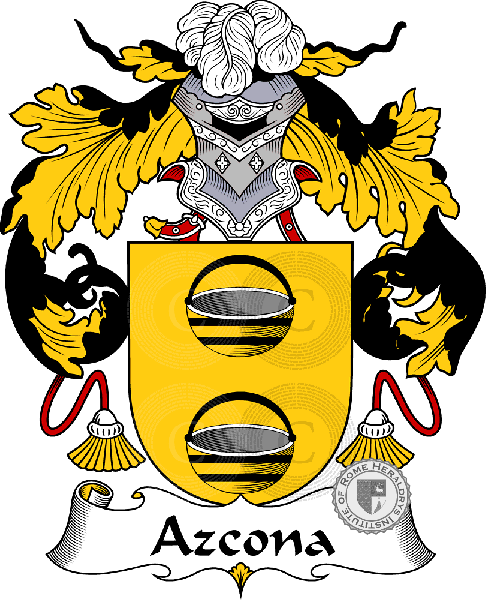 Coat of arms of family Azcona   ref: 36373