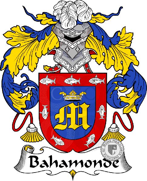 Coat of arms of family Bahamonde   ref: 36391
