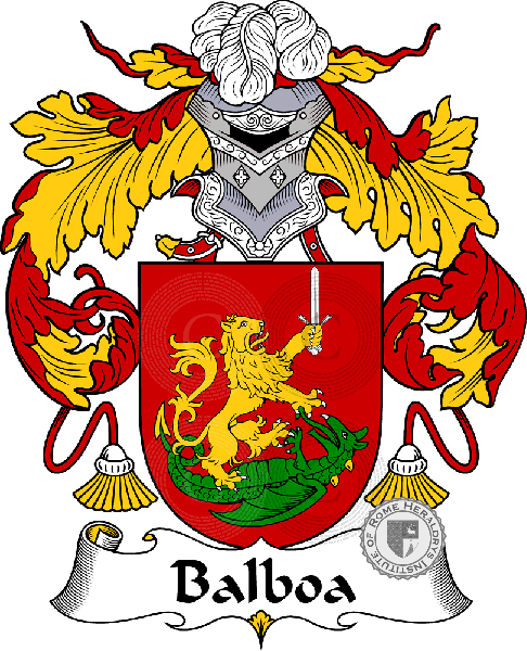 Coat of arms of family Balboa   ref: 36394