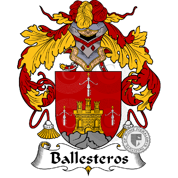 Coat of arms of family Ballesteros   ref: 36401