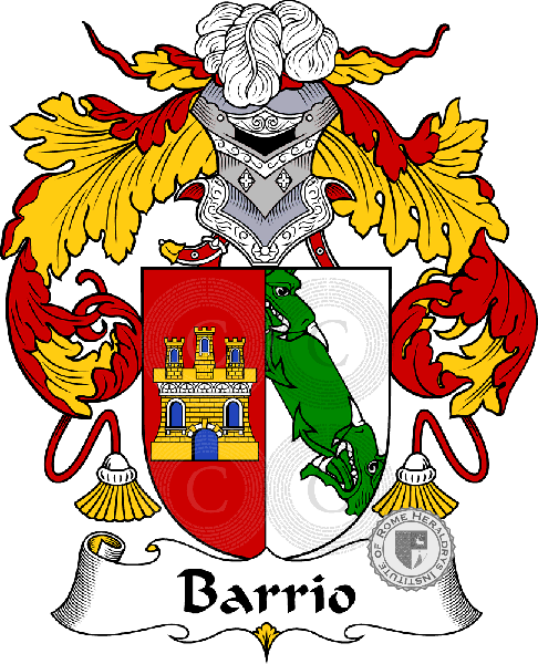 Coat of arms of family Barrio   ref: 36437
