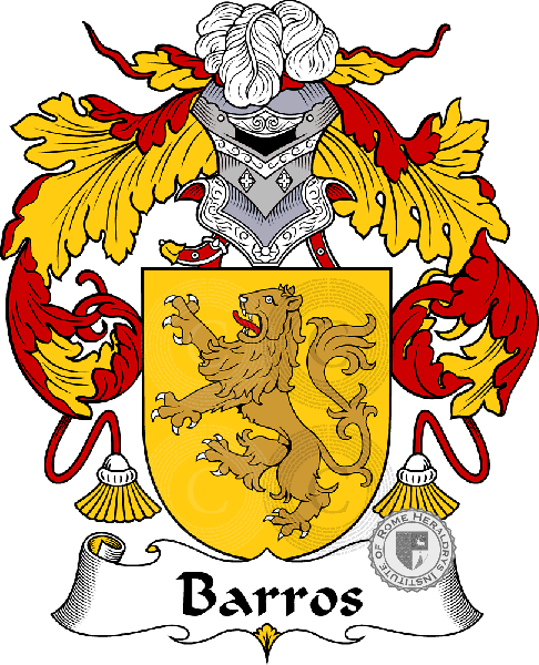 Coat of arms of family Barros   ref: 36440