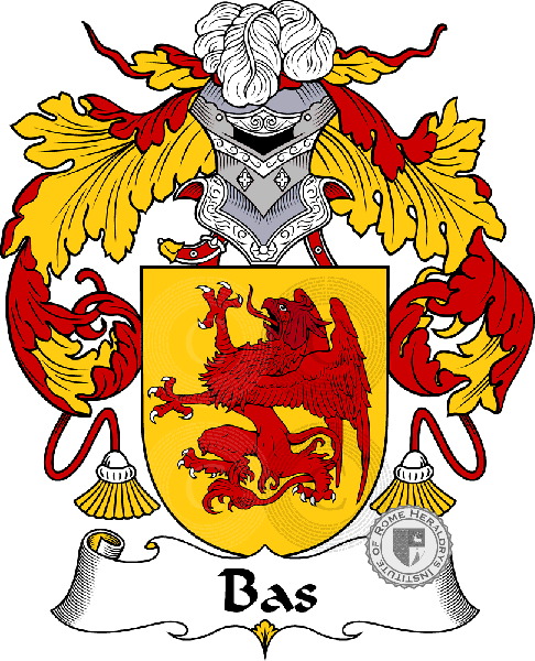 Coat of arms of family Bas   ref: 36450