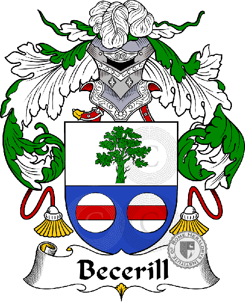 Wappen der Familie Becerill   ref: 36462