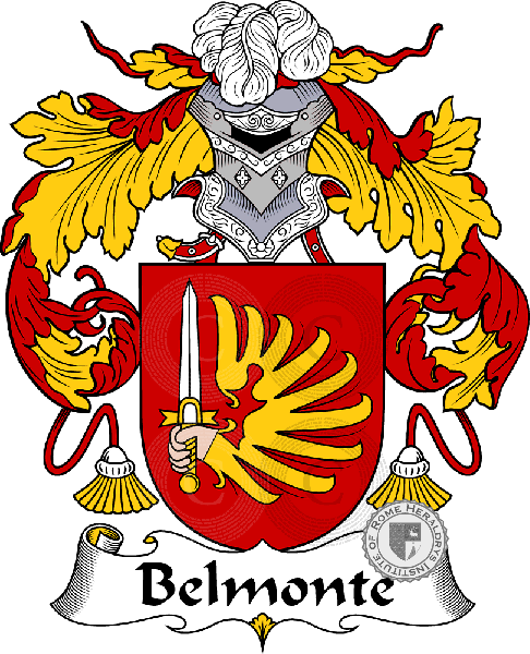 Coat of arms of family Belmonte   ref: 36476