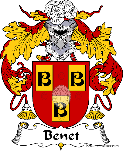 Coat of arms of family Benet   ref: 36481