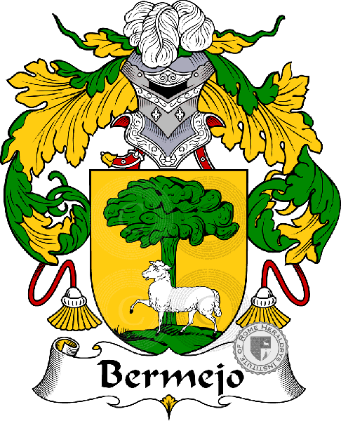 Coat of arms of family Bermejo   ref: 36488