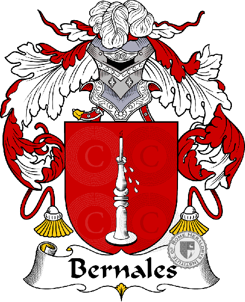 Coat of arms of family Bernales   ref: 36492