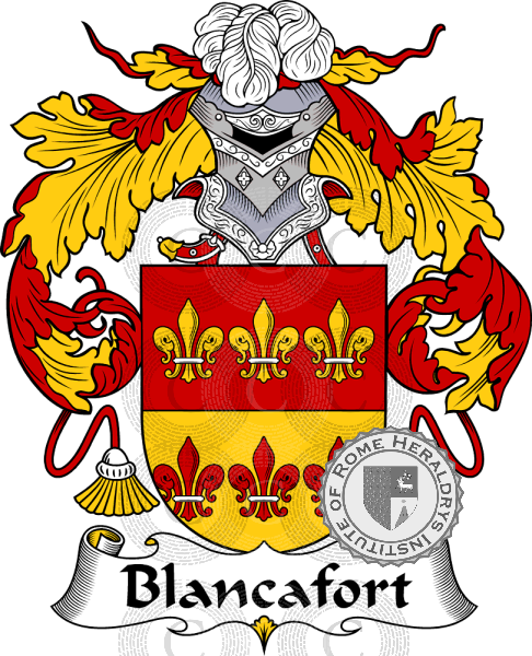 Coat of arms of family Blancafort   ref: 36508